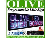 Olive LED Signs 3 Color p15 22 x 41 RWP programmable Scrolling Message board Industrial Grade Business Tools