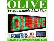 Olive LED Signs 3 Color p15 31 x 31 RGY programmable Scrolling Message board Industrial Grade Business Tools