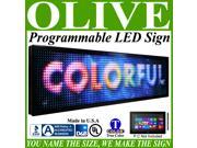 Olive LED Signs Full Color p15 12 x 79 programmable Scrolling Message board Industrial Grade Business Tools
