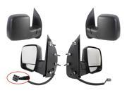 DOOR MIRROR PAIR FITS FORD 03 07 ECONOLINE SUPER DUTY DUAL GLASS PUDDLE LIGHT FO1321276 2C2Z 17682BAB 61115F FD95ER