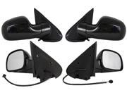 DOOR MIRROR PAIR FITS CHRYSLER 01 07 TOWN COUNTRY DODGE CARAVAN POWER W O HEAT 4857876AC CH1321204 4857876AC 955392