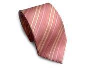 Paolo Davide Men s Woven Pink Striped Tie
