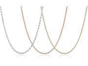 Sight Holder Diamonds 18KT Gold Plated Silver Rope Chains 3 pieces