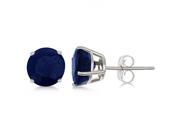 Sight Holder Diamonds 1.00 CTW Genuine Blue Sapphire 14K Gold Earrings