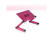 Furinno X7 Aluminum Adjustable Laptop Table with Cooler Fans Pink
