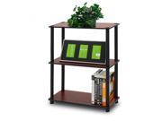 Furinno 10024DC BK Turn n Tube 3 Tier Compact Multipurpose Shelf Display Rack Dark Cherry