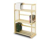 Furinno FNCL 33001 Solid Pine Wood 3 Tier Bookshelf Natural