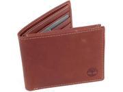 Timberland Mens Wallet Bifold 2 IDs Brushed Matte Finish Genuine Leather Tin Box
