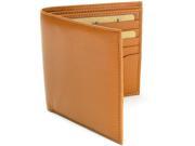 Hammer Anvil Bifold Hipster Men s Leather Card Organizer Wallet w 10 Card Slots Tan