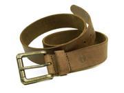 Timberland Mens Leather Belt Classic Distressed Brass Buckle Strap Size 32 45