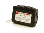 Alpine Swiss Mini Women s Leather Wallet ID Credit Cards Cash Coin Holder Case Organizer Purse Dark Brown
