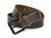 Timberland Men s Genuine Leather Belt Matte Metal Buckle Topstitch Detail 32 42