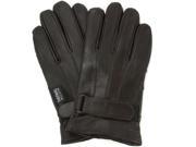 AlpineSwiss Men s Leather Gloves Thermal Lining Wrist Strap Fastener Dressy Soft