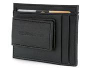 Leather Money Clip Wallet Card Case ID Window Strong Rare Earth Magnet 5 Pockets