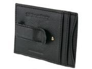 Mens Leather Money Clip Wallet Thin Slim Minimalist 4 Card Case Slots ID Window