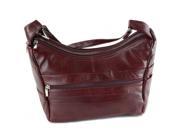 Women s Genuine Leather Purse Mid Size Multiple Pocket Shoulder Bag Handbag New