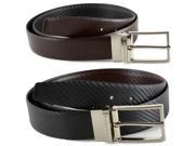 Alpine Swiss Men s Dress Belt Reversible Black Brown Leather Imported from Spain