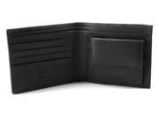 Mens Leather Bifold Wallet Coin Pocket Purse Pouch Alpine Swiss 2 Bill Sections