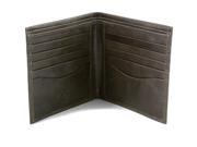 Hammer Anvil Bifold Hipster Men s Leather Card Organizer Wallet w 10 Card Slots Gray