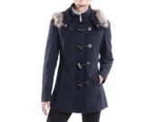 Alpine Swiss Duffy Women s Hooded Parka Fur Trim Wool Coat Toggle Button Jacket