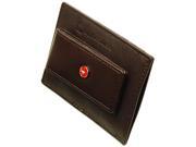 Alpine Swiss Men s Leather Money Clip Wallet Slim Card Case Up to 15 Bill Holder