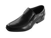 Alpine Swiss Men s Slip on Dress Shoes Moc Toe Leather Lined Formal Sleek Venetian Loafers Black