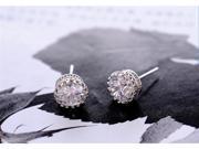 I. M. Jewelry April Birthstone Crystal Crown Stud Earrings