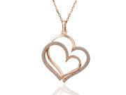 I. M. Jewelry N003 Happiness 18K Gold Plated Rhinestone Crystal Pendant Necklace Rose Gold