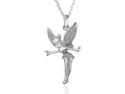 I. M. Jewelry Tinker Bell 18K Gold Plated Rhinestone Pendant Necklace White Gold