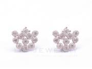 I. M. Jewelry 925 Sterling Silver Simulated Diamond CZ Stud Earring