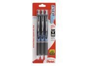 Pentel EnerGel Deluxe RTX Retractable Liquid Gel Pens 0.7mm Needle Tip Black Ink 3 Pack BLN77BP3A