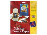 Avery Sticker Project Paper White 8.5 x 11 Inches Pack of 15 03383