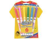 RoseArt Fabric Markers Assorted Colors 6 Pack