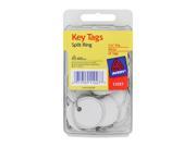 Avery Key Tags Split Ring White 1 1 4 Inch Diameter 25 Pack 11027