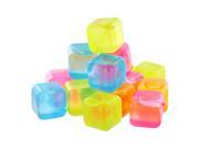Reusable Plastic Ice Cubes Assorted Colors Pack of 16