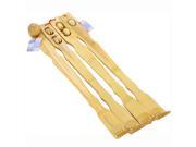 Bamboo 20 Wood Therapeutic Back Scratcher with Massage Rollers Pack of 4