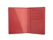 Royce Leather Red RFID Blocking Passport Document Wallet in Saffiano Leather