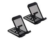 Rolodex Mesh Collection Mobile Device and Tablet Stand Black Pack of 2