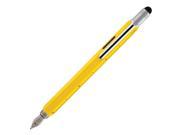Monteverde One Touch Stylus 9 Function Tool Fountain Pen Medium Nib Yellow Barrel MV35231