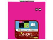 Quartet Dry Erase Board 14 x 14 Inches Frameless Neon Pink Surface 85411 PK