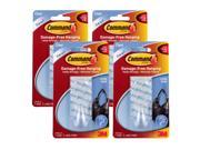 3M Command Large Clear Hanging Hook 4 lb Capacity Set of 4 17093CLR