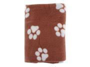 Paw Print Pet Ultra Soft Fleece Blanket 39 in x 27 in Brown