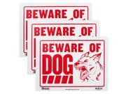 Bazic Small 9 x 12 Inches Beward of Dog Sign Pack of 3 S 10