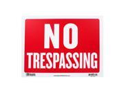 Bazic Small 9 x 12 Inches No Trespassing Sign S 13