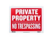 Bazic Small 9 x 12 Inches Private Property No Trespassing Sign S 19