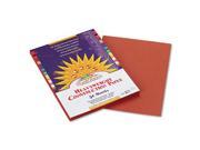 SunWorks Construction Paper 58 lbs. 12 x 18 Orange 50 Sheets Pack