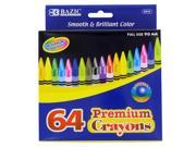 Bazic 64 Count Premium Assorted Crayons