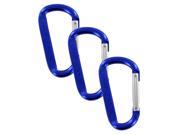 SecureLine 3 Bright Spring Link Carabiner 5 16 in Clip Pack of 3 Blue