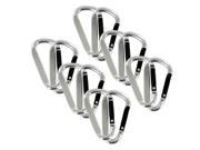 SecureLine 2 Bright Spring Link Carabiner 1 4 in Clip Pack of 12 Silver