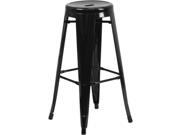 Flash Furniture 24 High Backless Yellow Metal Indoor Outdoor Counter Height Stool with Round Seat